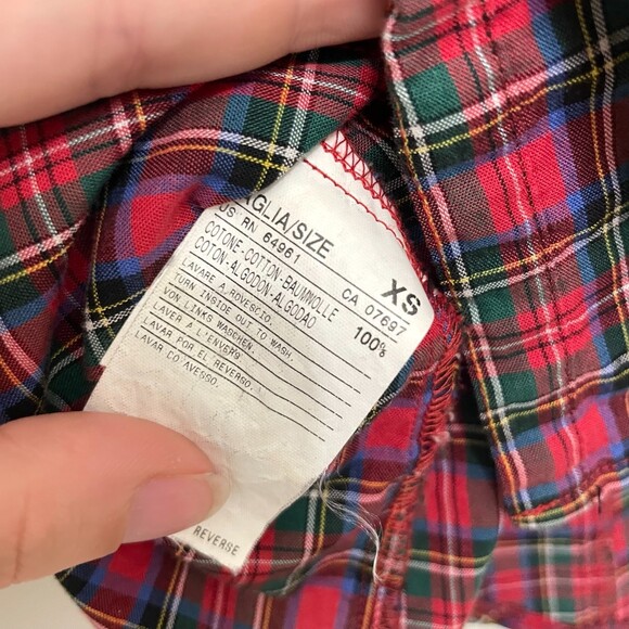 Plaid Button Down Blouse - Picture 4 of 4